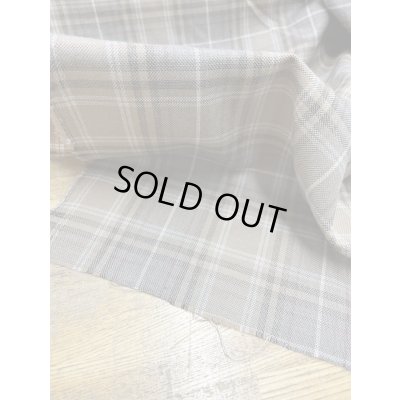 画像8: 生地：チェック織り薄手ウール（ベージュ）