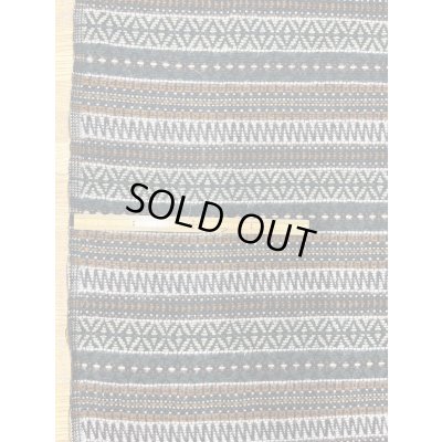 画像1: 生地：ネイティブボーダー柄ウール（グリーン茶）