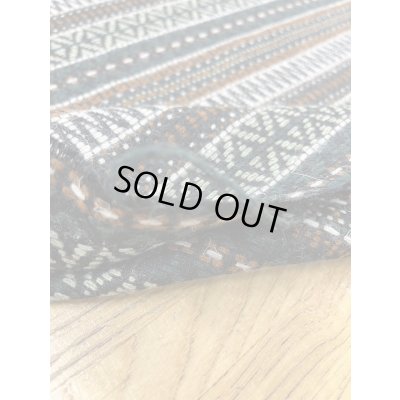 画像4: 生地：ネイティブボーダー柄ウール（グリーン茶）