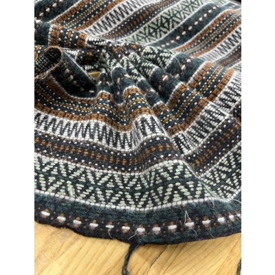 画像5: 生地：ネイティブボーダー柄ウール（グリーン茶）