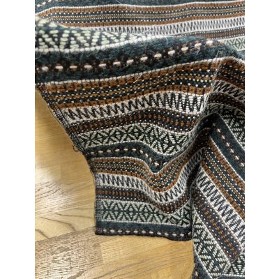 画像7: 生地：ネイティブボーダー柄ウール（グリーン茶）