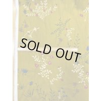 生地：綿100％野の花柄コットン（からし）