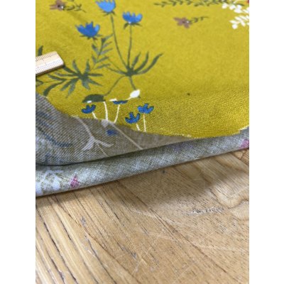画像4: 生地:綿100%野の花柄コットン(からし)