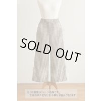 生地： ３配色千鳥格子チェックのツイード（生成／オリーブ／茶）