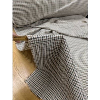 画像5: 生地： ３配色千鳥格子チェックのツイード（生成／オリーブ／茶）