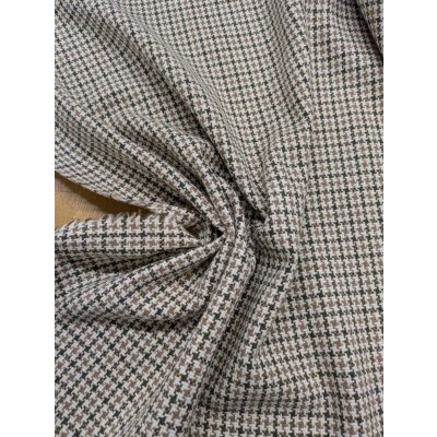 画像7: 生地： ３配色千鳥格子チェックのツイード（生成／オリーブ／茶）