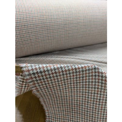 画像4: 生地： ３配色千鳥格子チェックのツイード（生成／ピンク／茶）