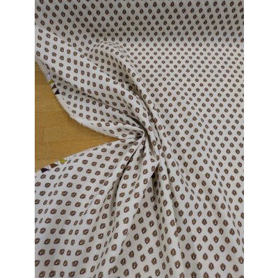 画像5: 生地：プロヴァンス風小紋柄ポリプリント（白／茶）