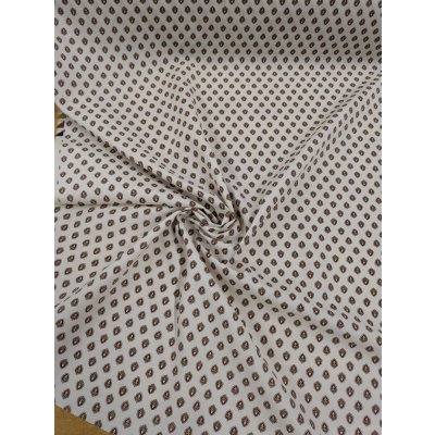 画像6: 生地：プロヴァンス風小紋柄ポリプリント（白／茶）