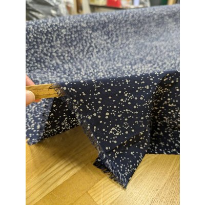 画像4: 生地:フェミニッシュデシンランダムドット柄ポリプリント(紺/白)