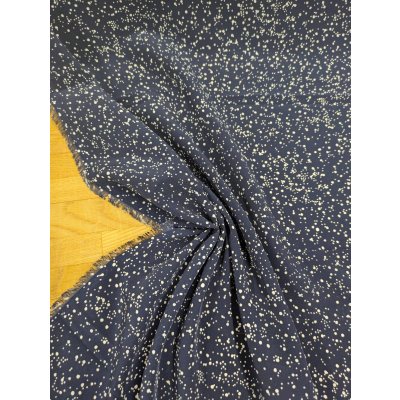 画像5: 生地:フェミニッシュデシンランダムドット柄ポリプリント(紺/白)