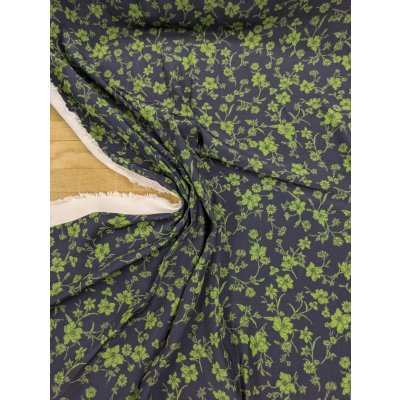 画像5: 生地：ダブル幅花柄割織デシンポリエステル100％（黒／緑）