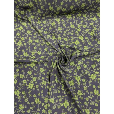 画像6: 生地：ダブル幅花柄割織デシンポリエステル100％（黒／緑）