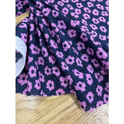 画像5: 生地：綿80ローンミラクルウェーブプリント（紺／ピンク）