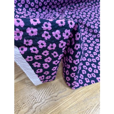 画像6: 生地：綿80ローンミラクルウェーブプリント（紺／ピンク）