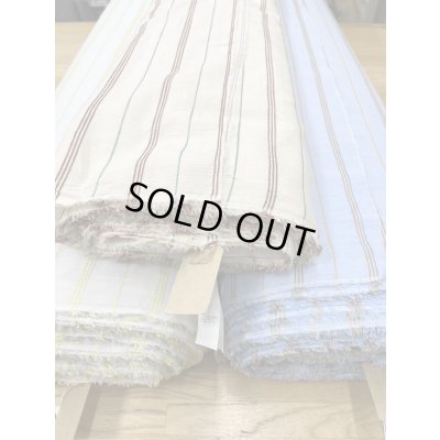 画像8: 生地：綿レーヨンリネンドビーボーダー広巾（ベージュ／茶）