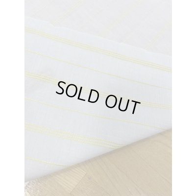 画像3: 生地：綿レーヨンリネンドビーボーダー広巾（ベージュ／黄）