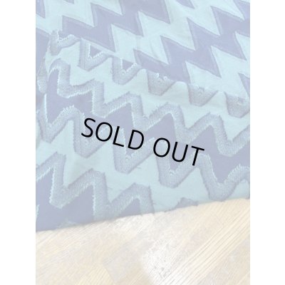 画像3: 生地：綿100％ジグザグ柄ジャガードニット（グリーン／ネイビー）