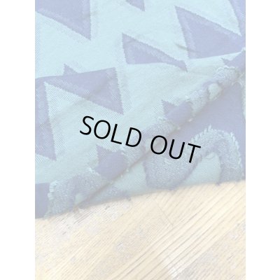 画像4: 生地：綿100％ジグザグ柄ジャガードニット（グリーン／ネイビー）