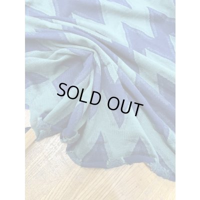 画像5: 生地：綿100％ジグザグ柄ジャガードニット（グリーン／ネイビー）