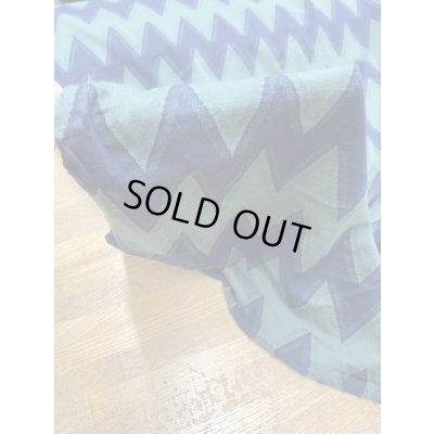 画像7: 生地：綿100％ジグザグ柄ジャガードニット（グリーン／ネイビー）