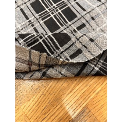 画像4: 生地：チェック柄立体ジャガード（ベージュ／黒）