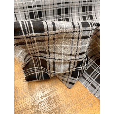 画像7: 生地：チェック柄立体ジャガード（ベージュ／黒）