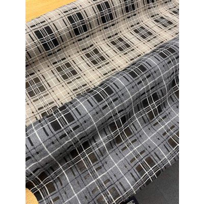 画像8: 生地：チェック柄立体ジャガード（ベージュ／黒）