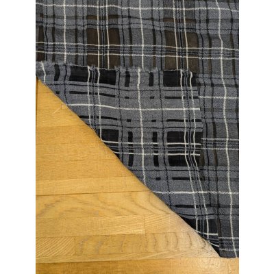画像3: 生地：チェック柄立体ジャガード（グレー／黒）