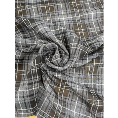 画像5: 生地：チェック柄立体ジャガード（グレー／黒）