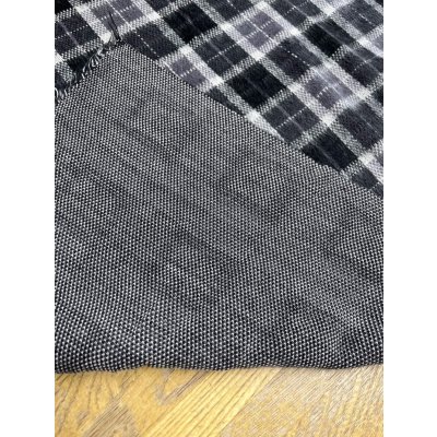 画像3: 生地：チェック柄アクリルジャガードニット（黒）