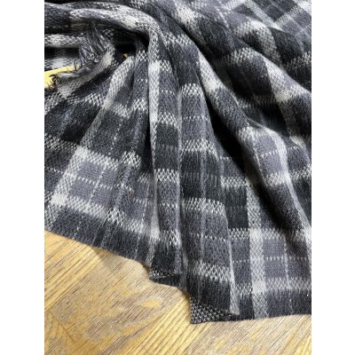 画像5: 生地：チェック柄アクリルジャガードニット（黒）