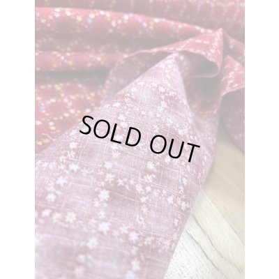 画像6: 生地：綿100％小花柄・格子・ガーデン柄プリント（赤）