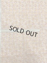 生地：綿100％小花柄・格子・ガーデン柄プリント（オレンジ）