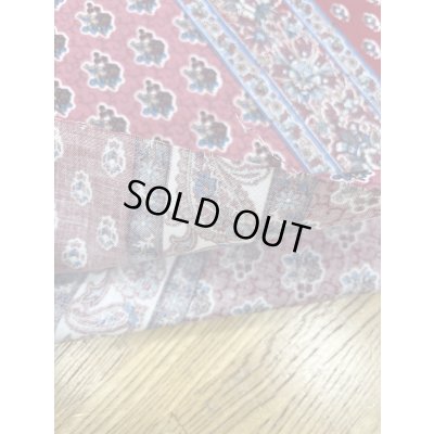 画像4: 生地：綿100％ソレイアード風パッチストライププリント（赤系）