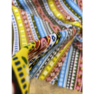 画像7: 生地：綿100％チロルテープ柄プリントシーチング（白地）