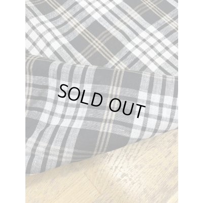 画像3: 生地：麻100％チェック柄プリント（紺系）