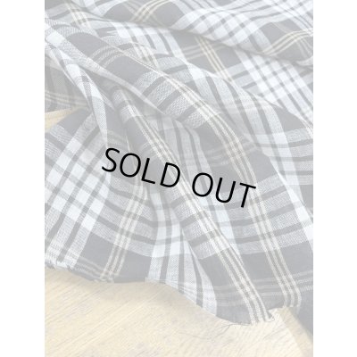 画像5: 生地：麻100％チェック柄プリント（紺系）