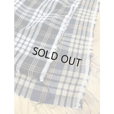 画像8: 生地：麻100％チェック柄プリント（紺系）