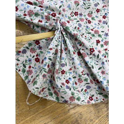 画像6: 生地：綿100％花柄総柄プリント（白地）