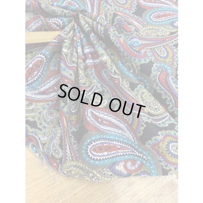 画像4: 生地：綿100％ ペイズリー柄プリント（黒地）