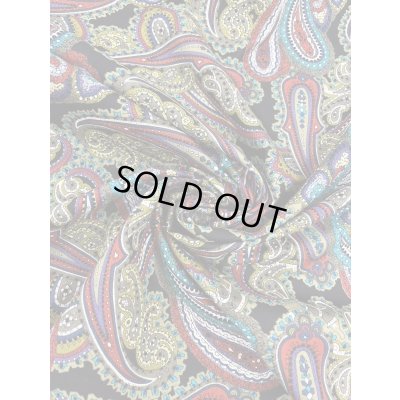 画像5: 生地：綿100％ ペイズリー柄プリント（黒地）