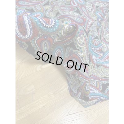 画像7: 生地：綿100％ ペイズリー柄プリント（黒地）