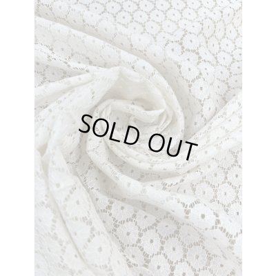 画像5: 生地:綿ナイロン混 サークルドット柄ラッセルレース生地(クリーム)