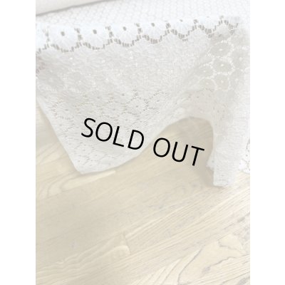 画像6: 生地:綿ナイロン混 サークルドット柄ラッセルレース生地(クリーム)