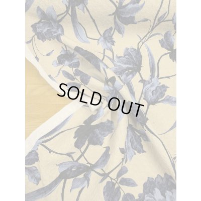 画像4: 生地：大柄フラワープリントジャガード（クリーム地） 