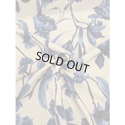 画像5: 生地：大柄フラワープリントジャガード（アイボリー地） 