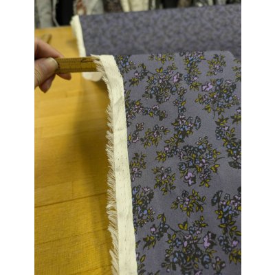 画像5: 生地：小花柄プリントポリエステルボイル生地（ブルーグレー地）