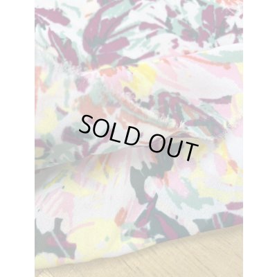 画像3: 生地：手描き風 花柄 ポリエステルプリント 