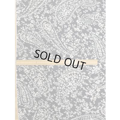 画像1: 生地：ポリエステル100％ ペイズリー柄プリント （黒地×白）